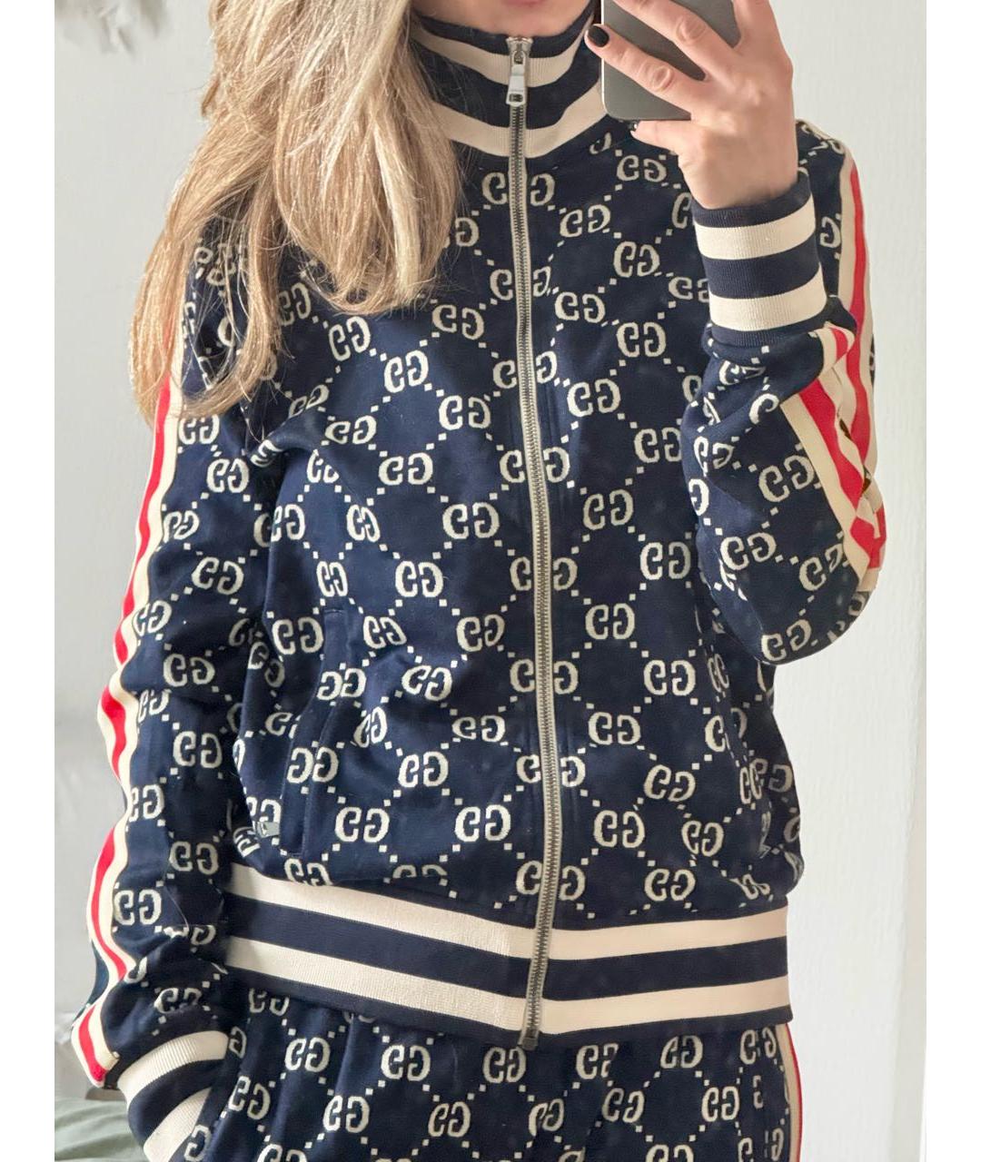 GUCCI Темно-синий хлопковый спортивные костюмы, фото 8