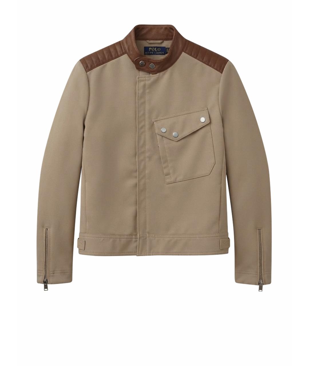 POLO RALPH LAUREN Бежевая полиэстеровая куртка, фото 1