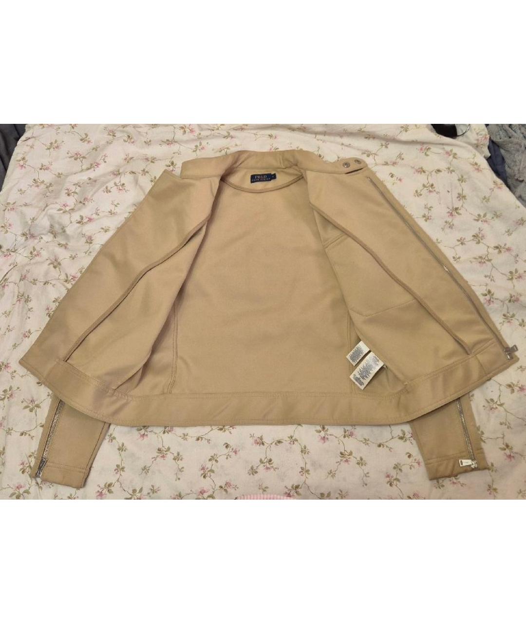POLO RALPH LAUREN Бежевая полиэстеровая куртка, фото 6