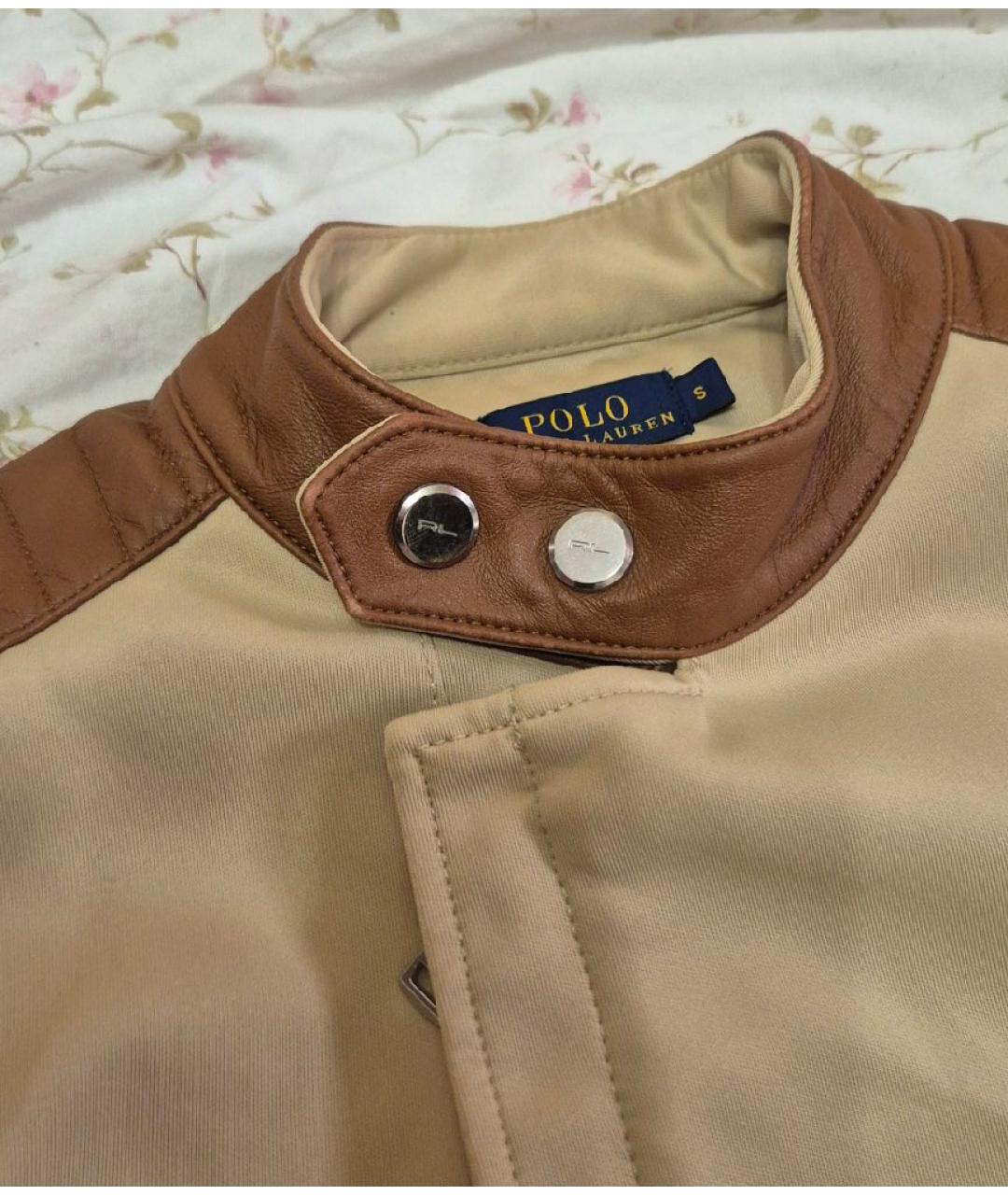POLO RALPH LAUREN Бежевая полиэстеровая куртка, фото 4