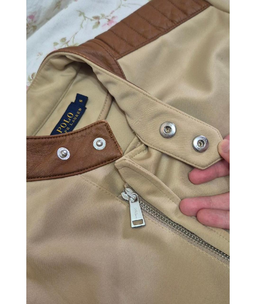 POLO RALPH LAUREN Бежевая полиэстеровая куртка, фото 8