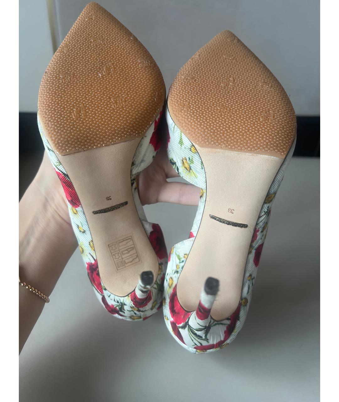 DOLCE&GABBANA Мульти текстильные туфли, фото 5