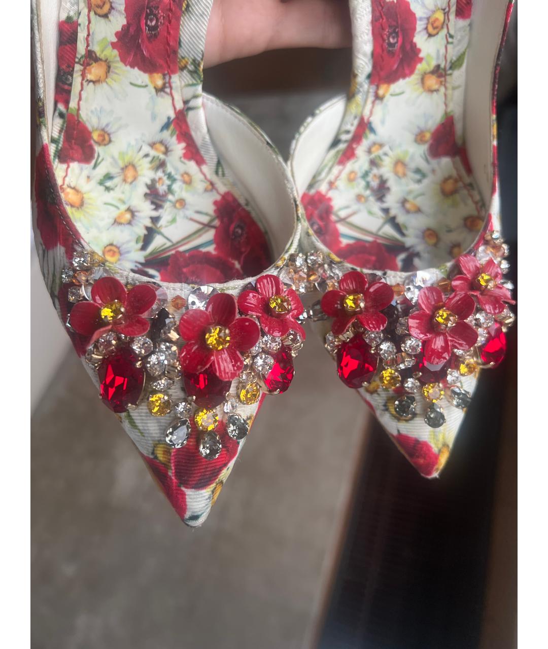 DOLCE&GABBANA Мульти текстильные туфли, фото 2