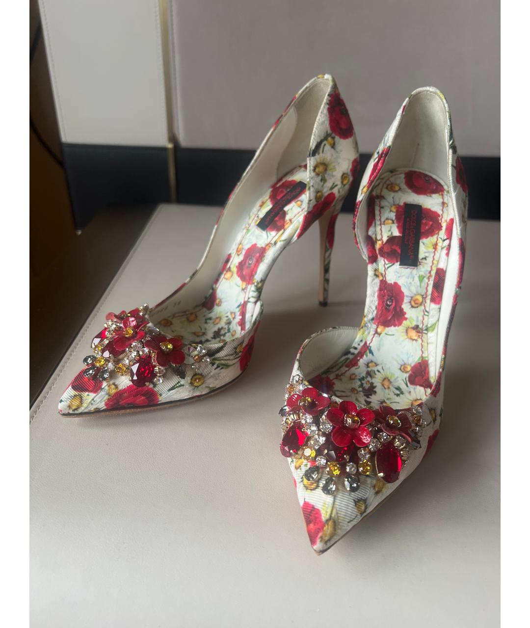 DOLCE&GABBANA Мульти текстильные туфли, фото 6