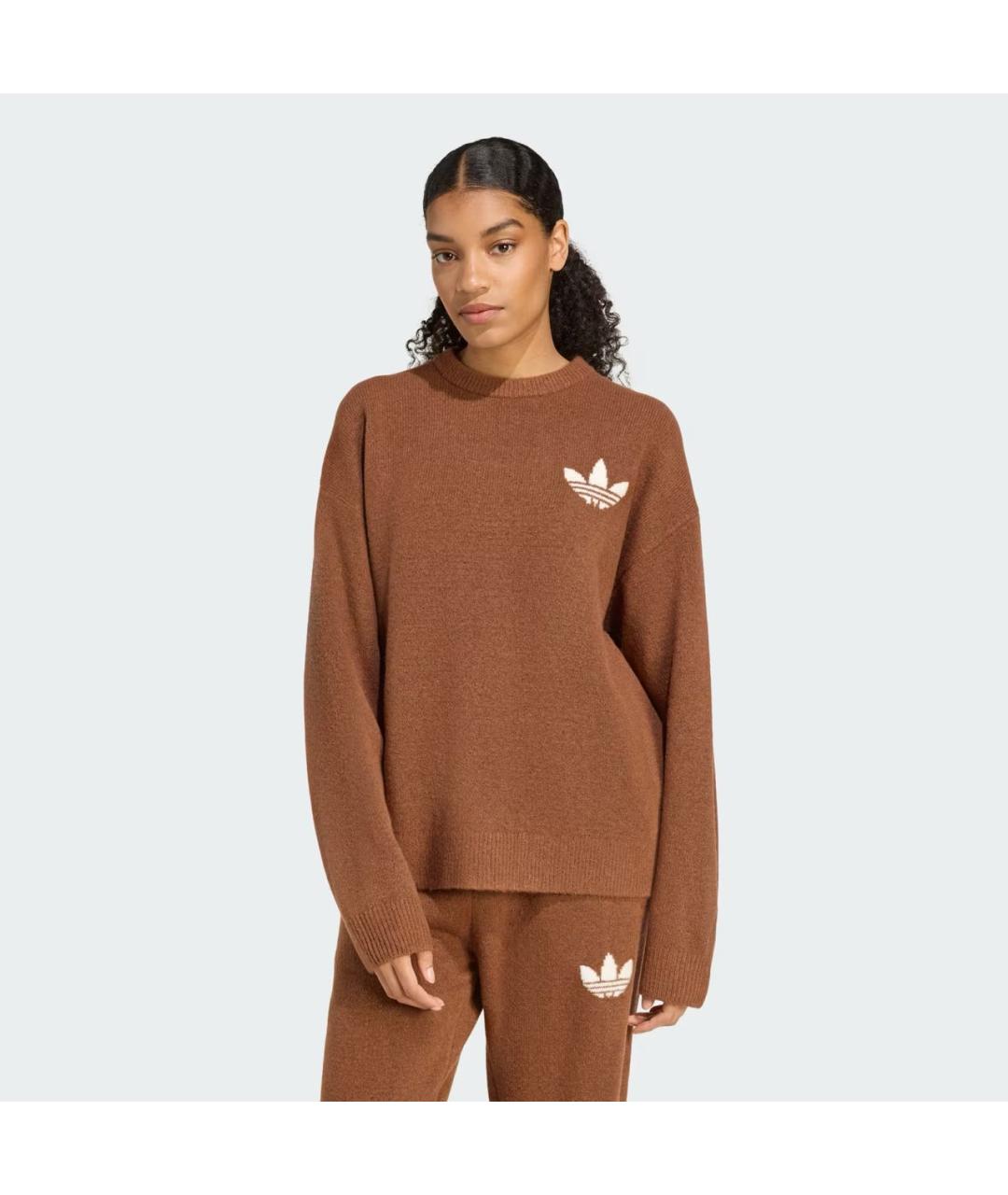 ADIDAS Коричневый полиамидовый джемпер / свитер, фото 5
