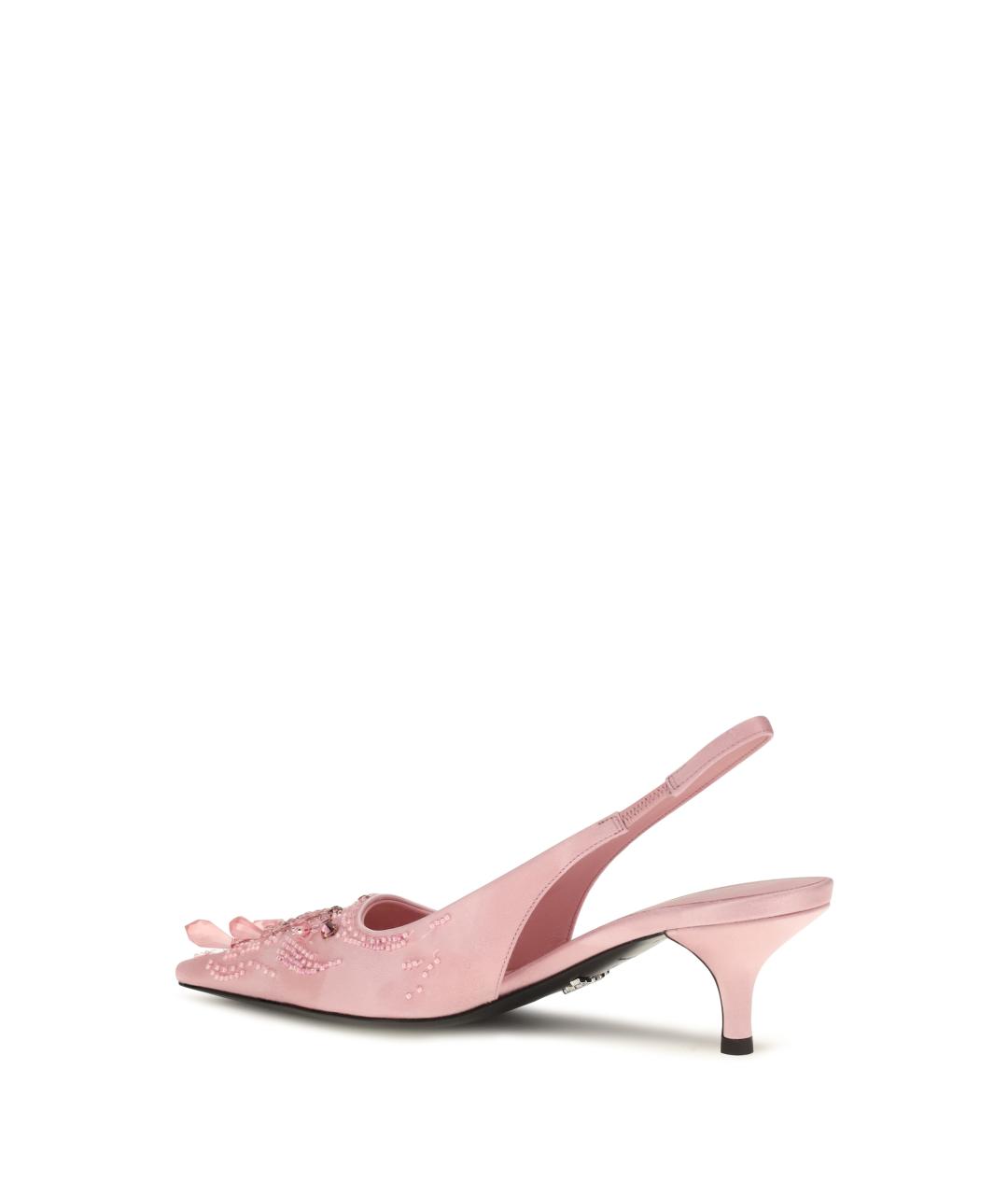 PRADA Розовые кожаные туфли, фото 3