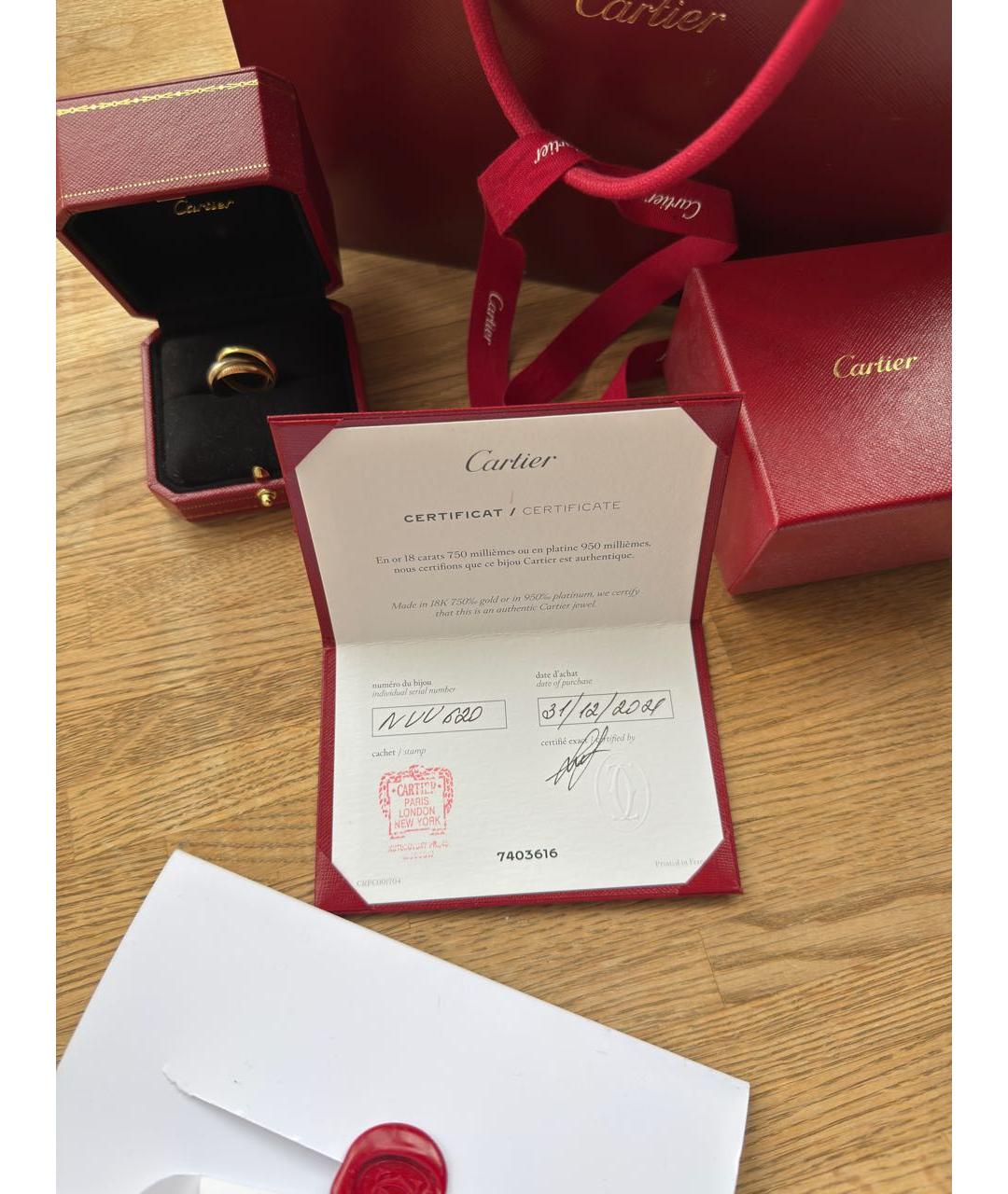 CARTIER Золотое кольцо, фото 5