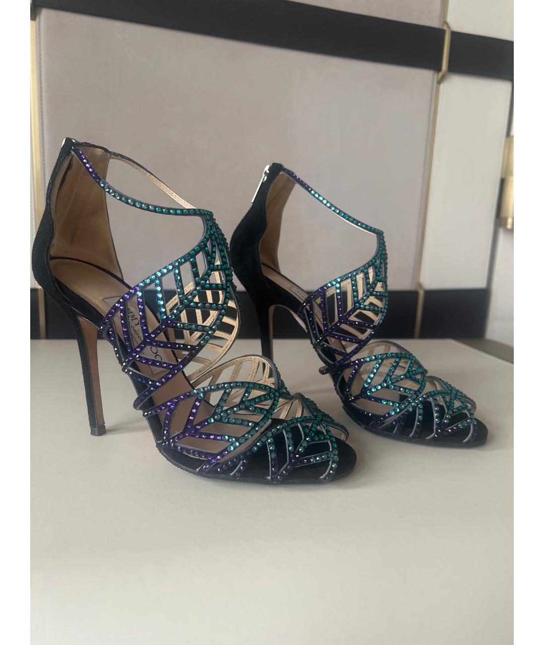 JIMMY CHOO Мульти замшевые босоножки, фото 6