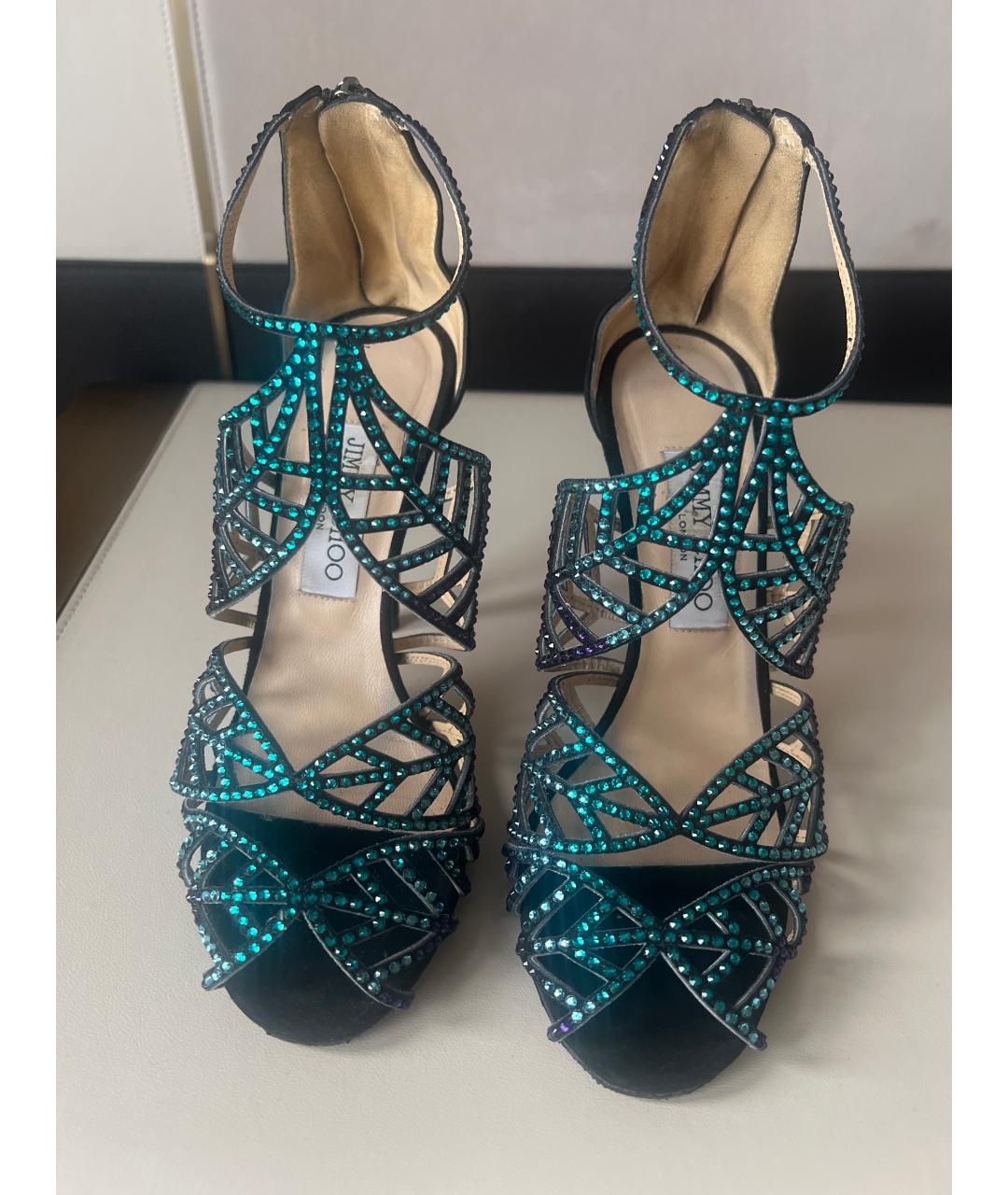 JIMMY CHOO Мульти замшевые босоножки, фото 2