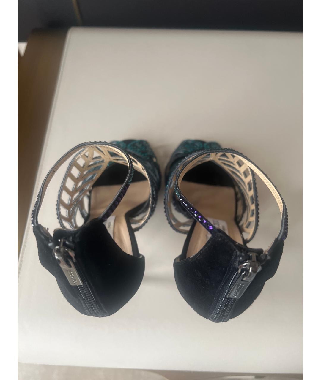 JIMMY CHOO Мульти замшевые босоножки, фото 3