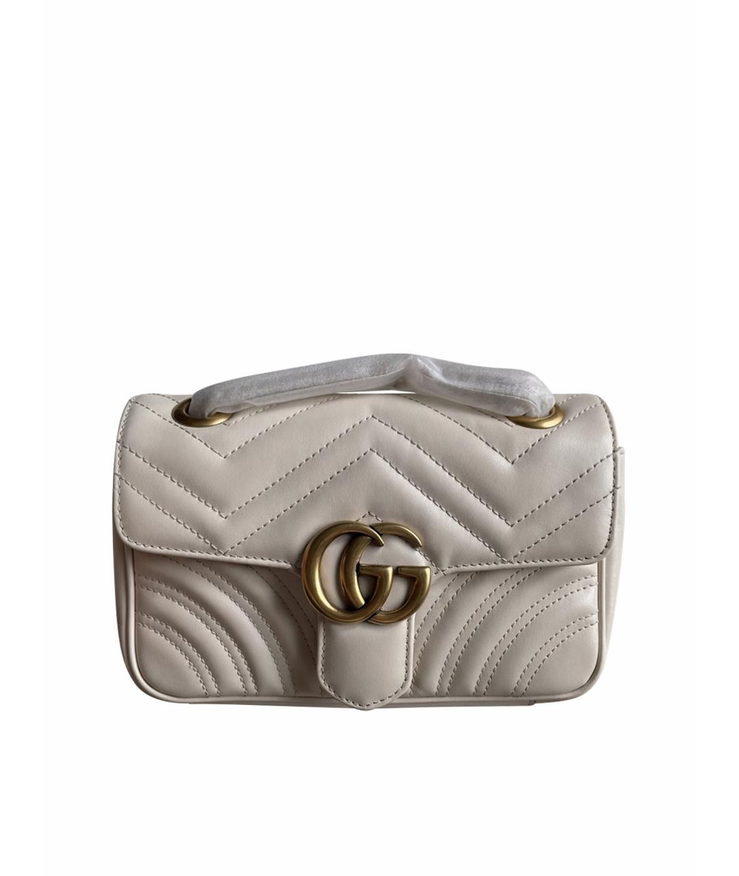GUCCI Белая кожаная сумка через плечо, фото 1