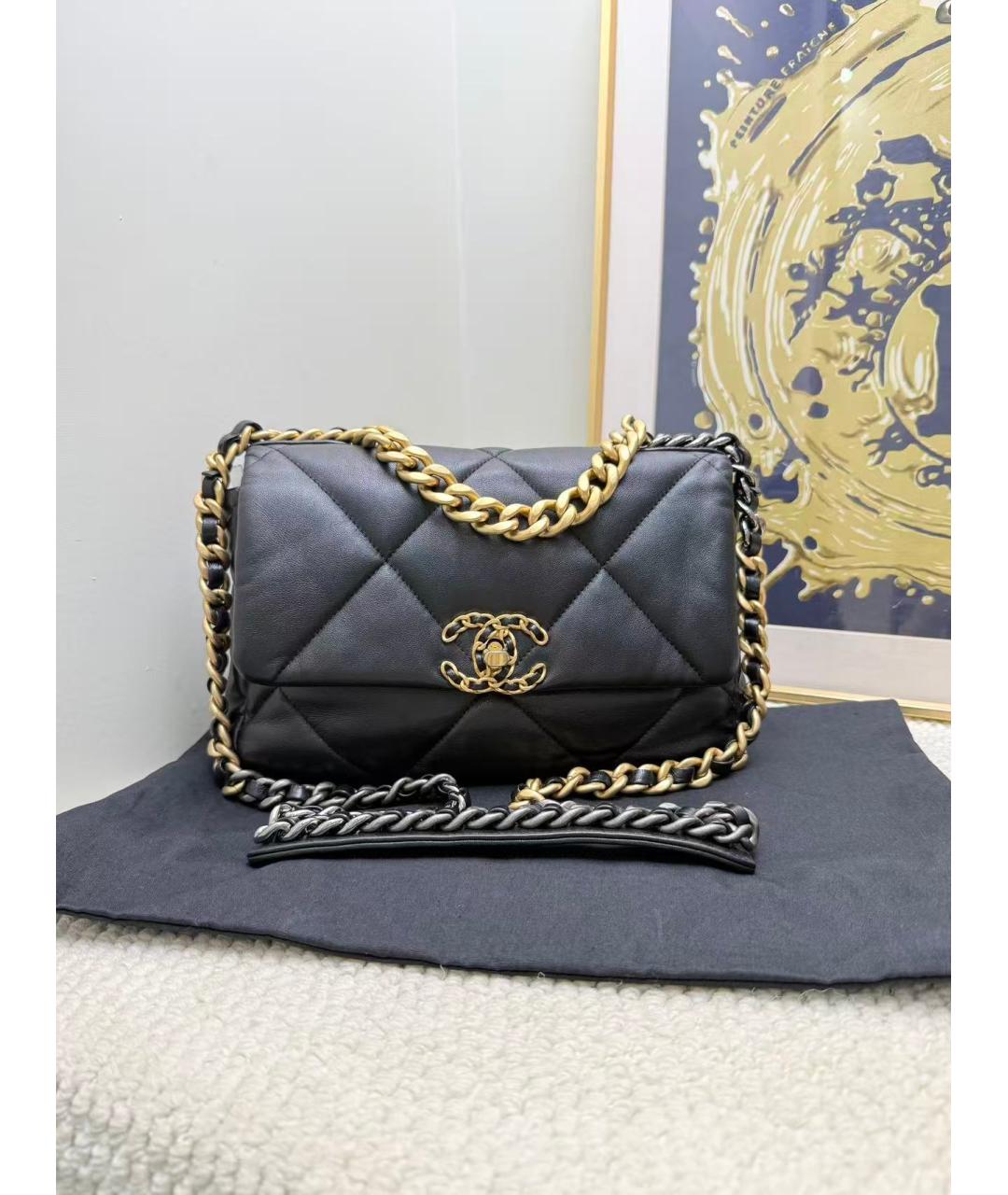 CHANEL Черная кожаная сумка через плечо, фото 10