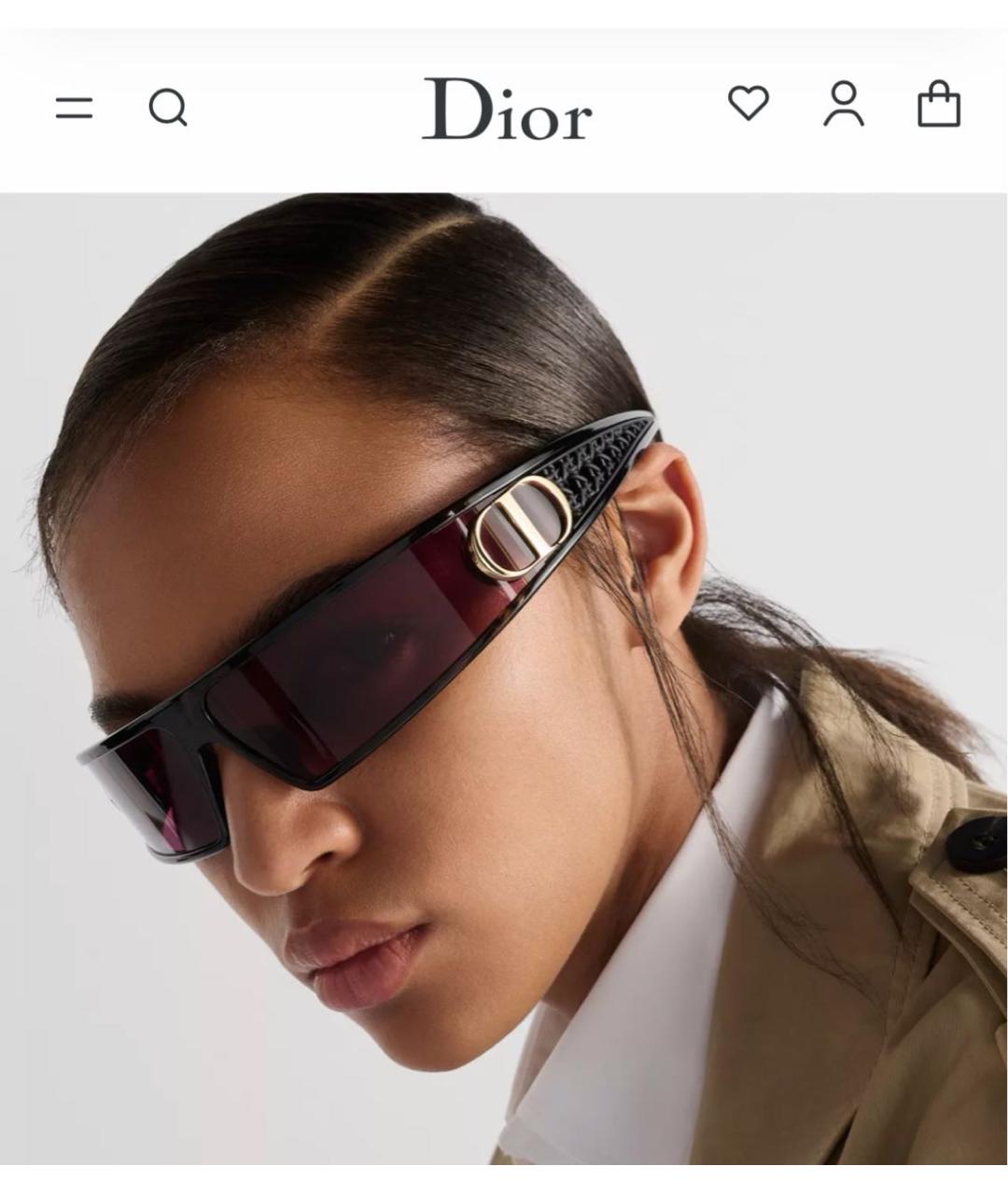 CHRISTIAN DIOR Коричневые пластиковые солнцезащитные очки, фото 5