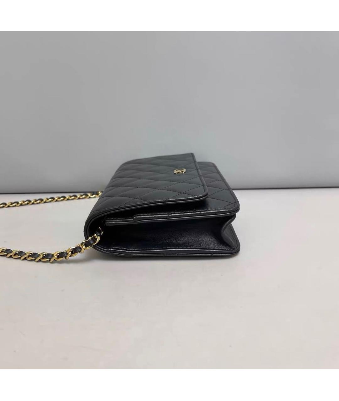 CHANEL Черная кожаная сумка через плечо, фото 4