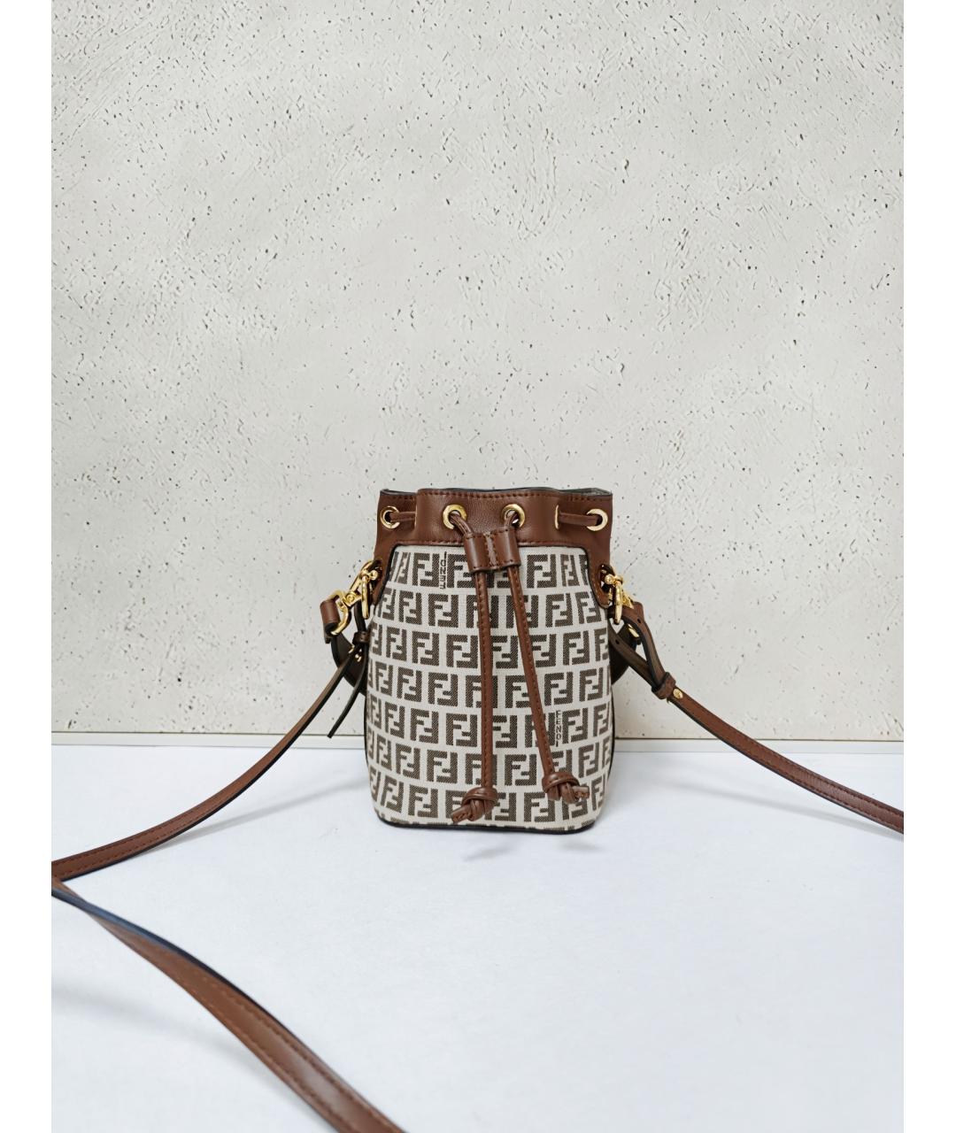FENDI Коричневая деним сумка через плечо, фото 7