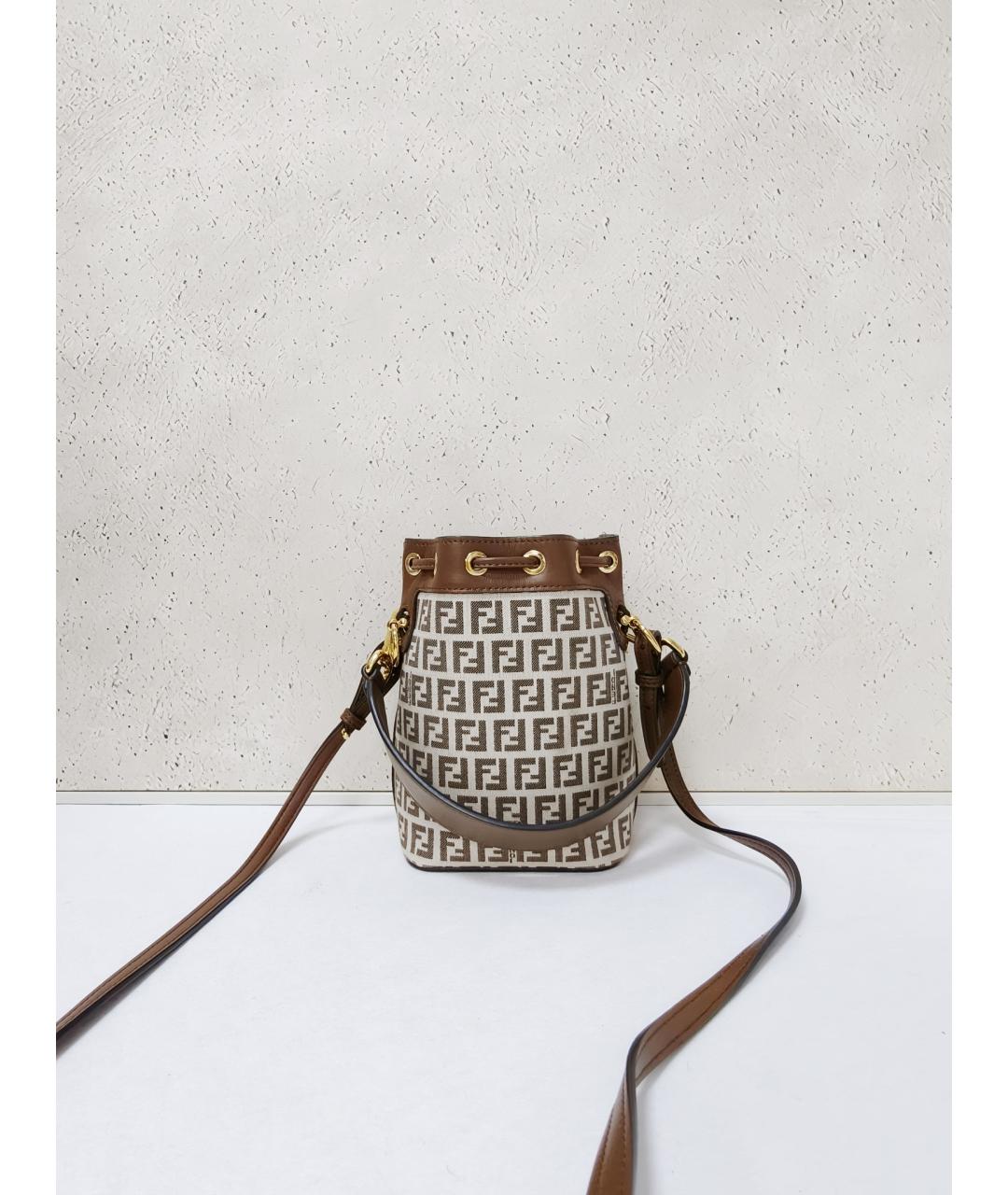 FENDI Коричневая деним сумка через плечо, фото 4
