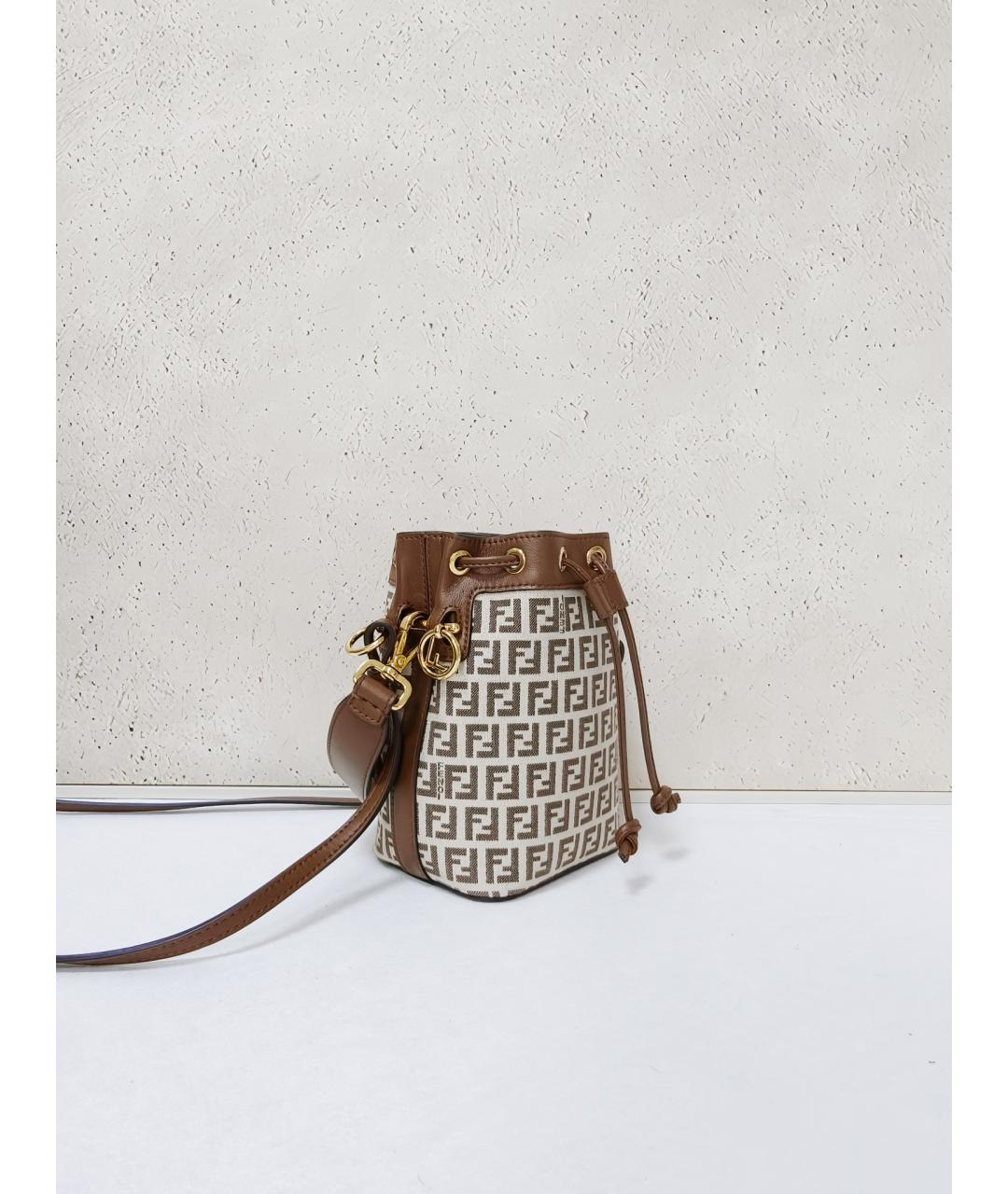 FENDI Коричневая деним сумка через плечо, фото 3