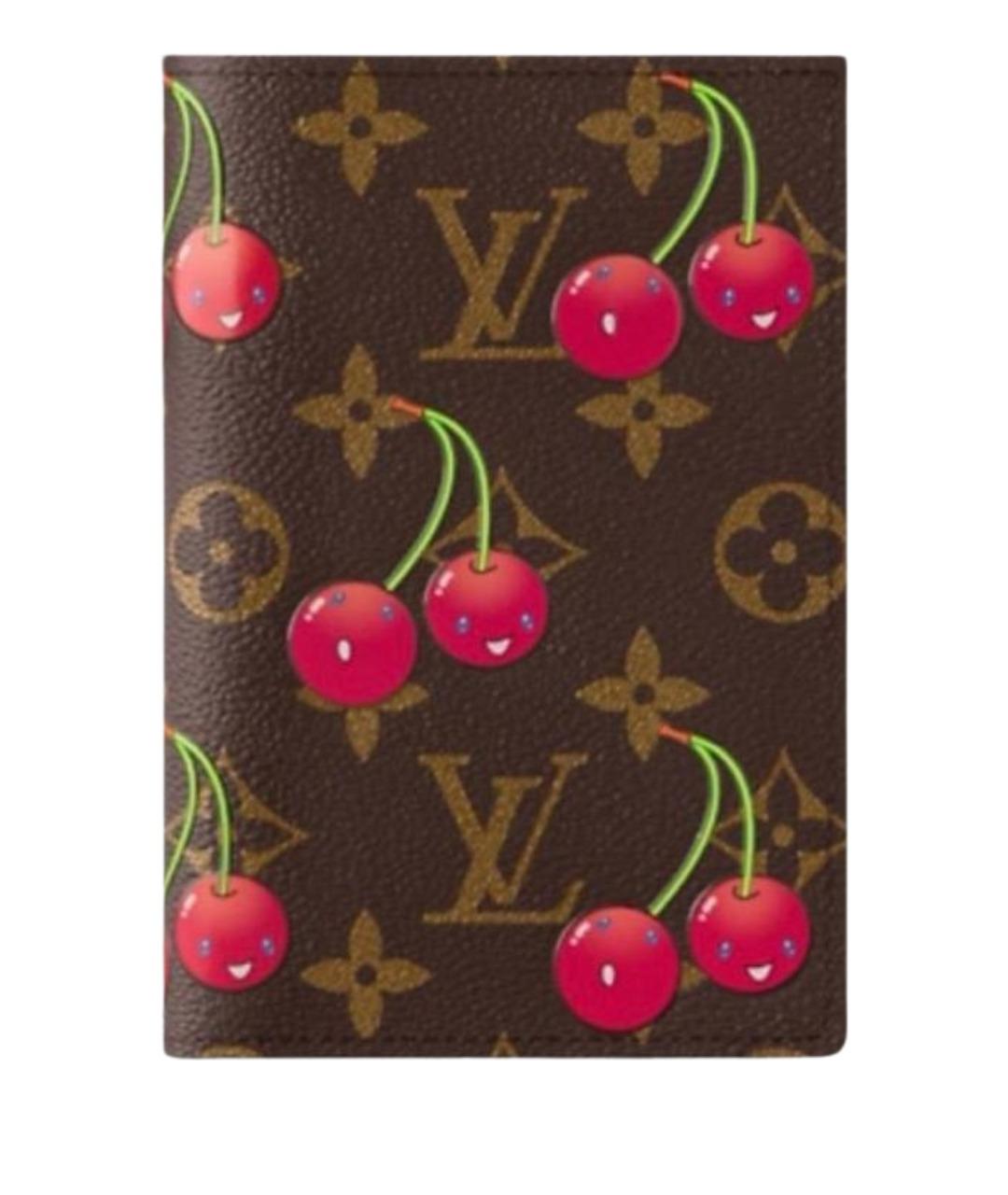LOUIS VUITTON Коричневый кожаный кардхолдер, фото 1