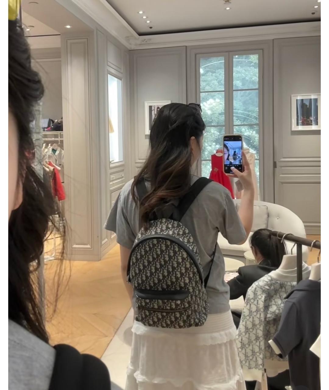 CHRISTIAN DIOR Черный деним рюкзак, фото 6