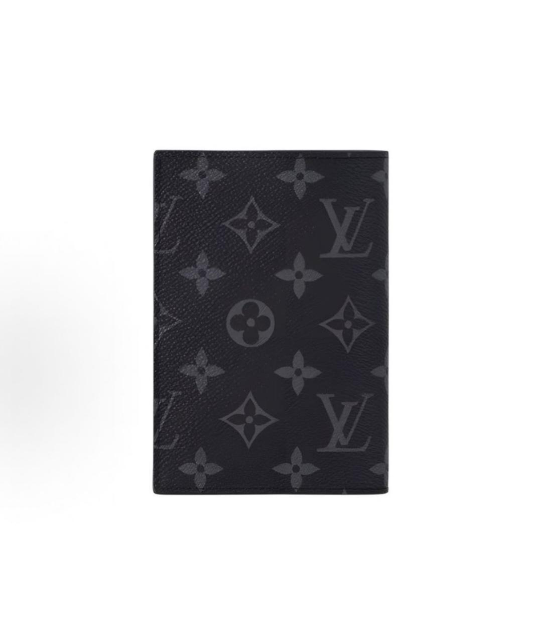 LOUIS VUITTON Черный кожаный кардхолдер, фото 3