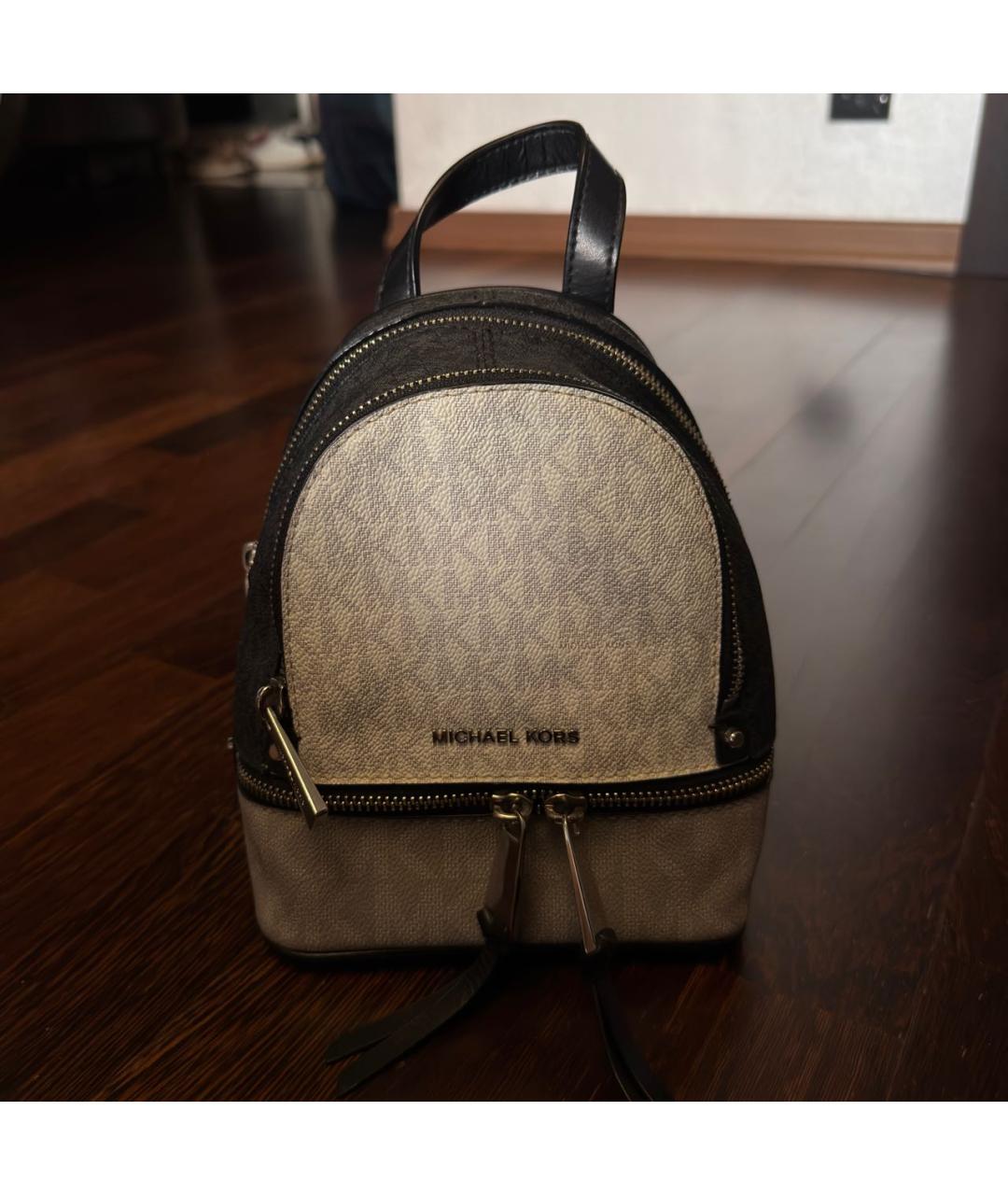 MICHAEL KORS Серый рюкзак из канвы, фото 5
