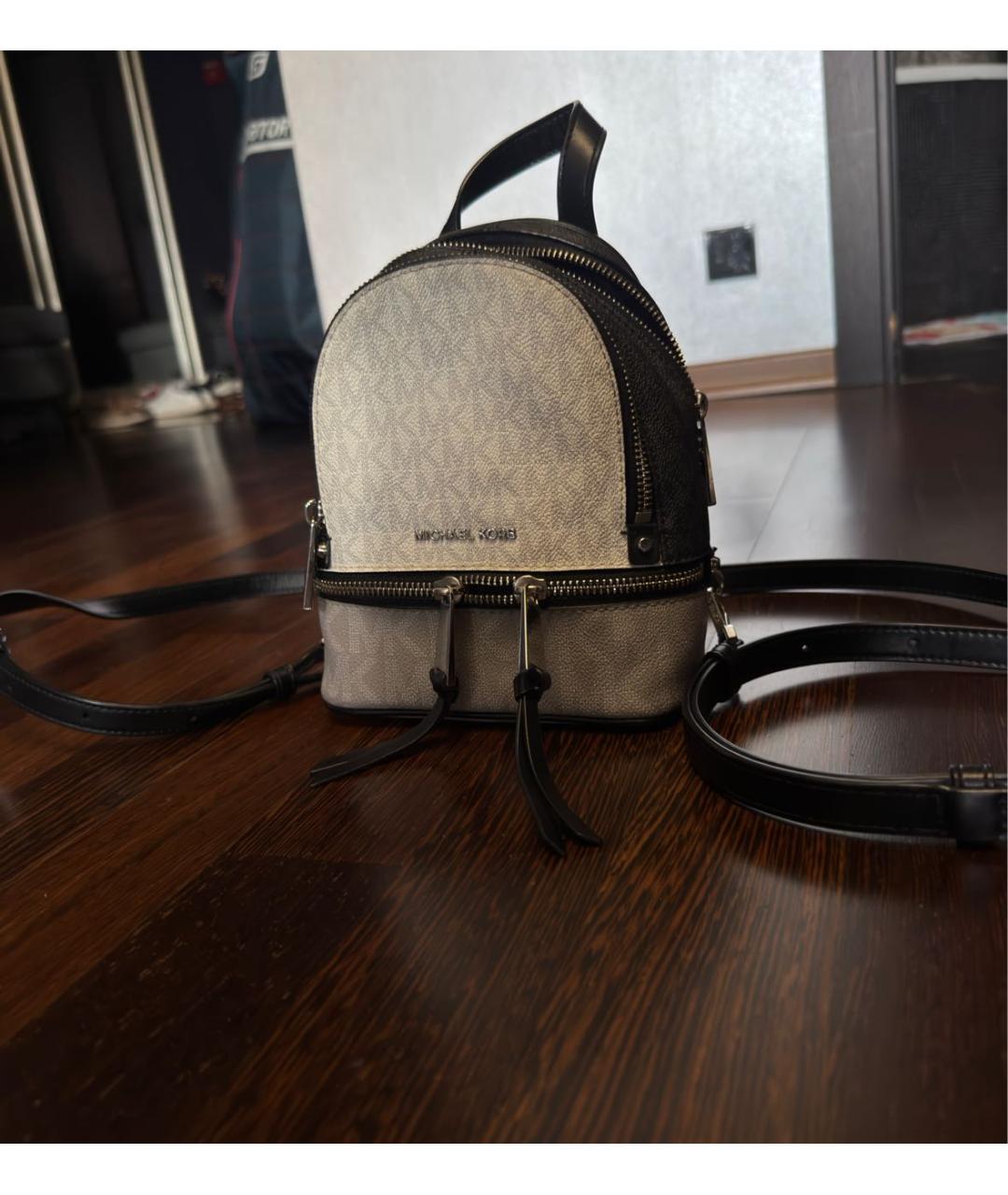 MICHAEL KORS Серый рюкзак из канвы, фото 2