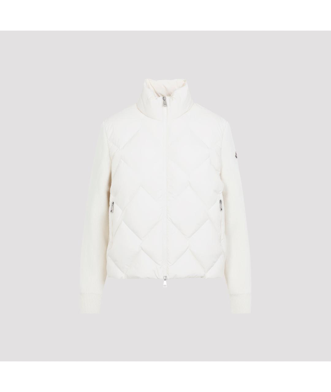 MONCLER Белая полиэстеровая куртка, фото 2