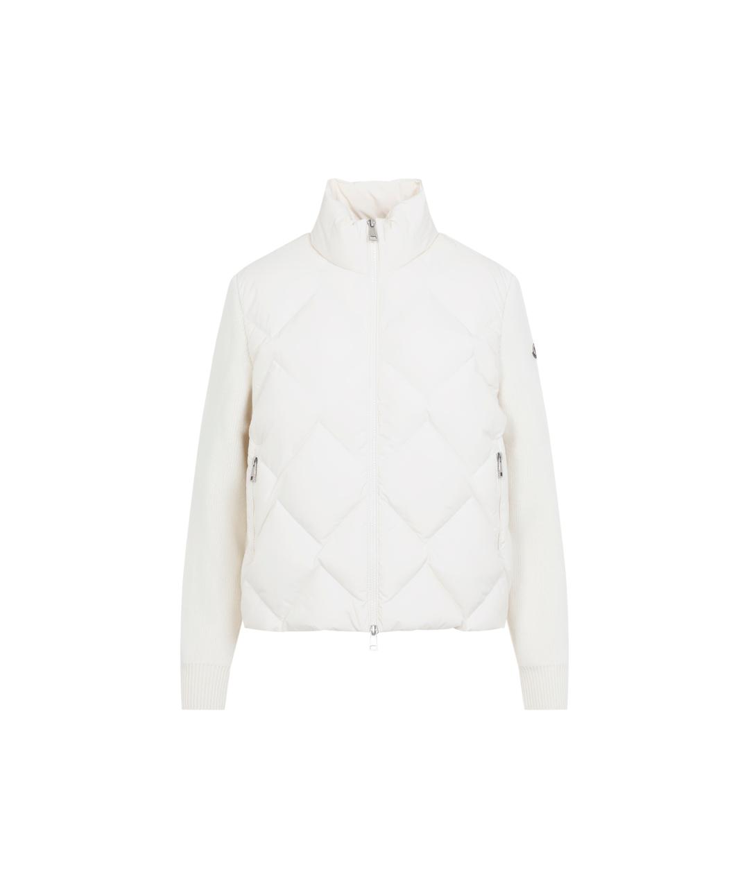 MONCLER Белая полиэстеровая куртка, фото 1