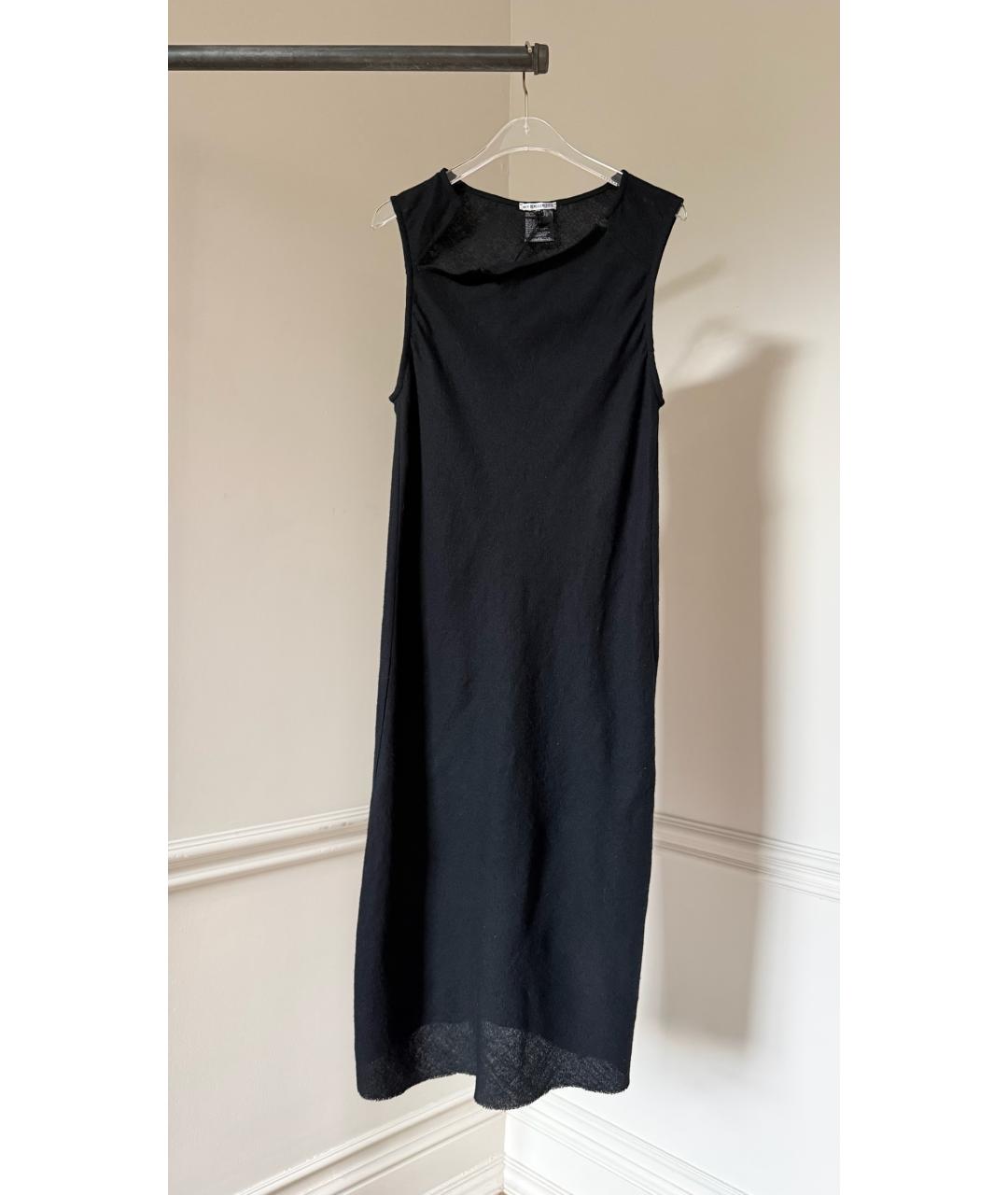 ANN DEMEULEMEESTER Черное шерстяное вечернее платье, фото 8