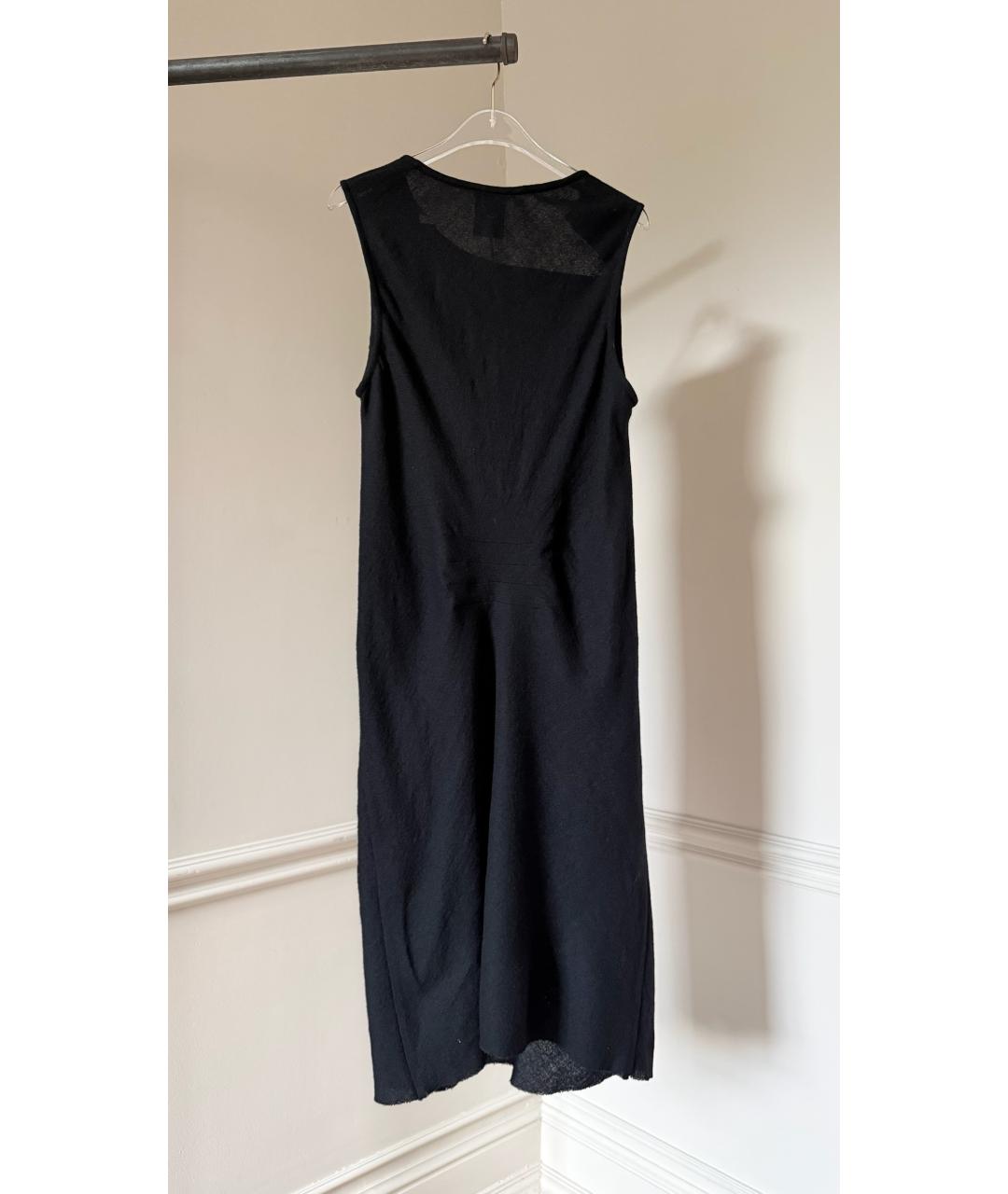 ANN DEMEULEMEESTER Черное шерстяное вечернее платье, фото 2