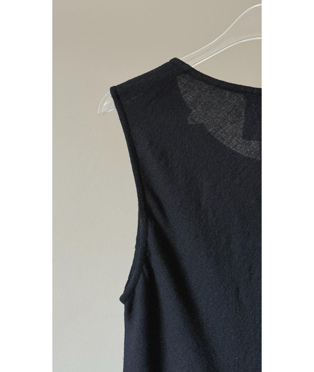 ANN DEMEULEMEESTER Черное шерстяное вечернее платье, фото 3