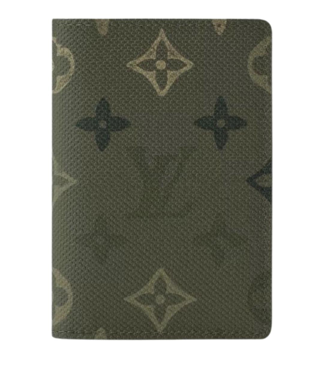 LOUIS VUITTON Хаки кожаный кардхолдер, фото 1