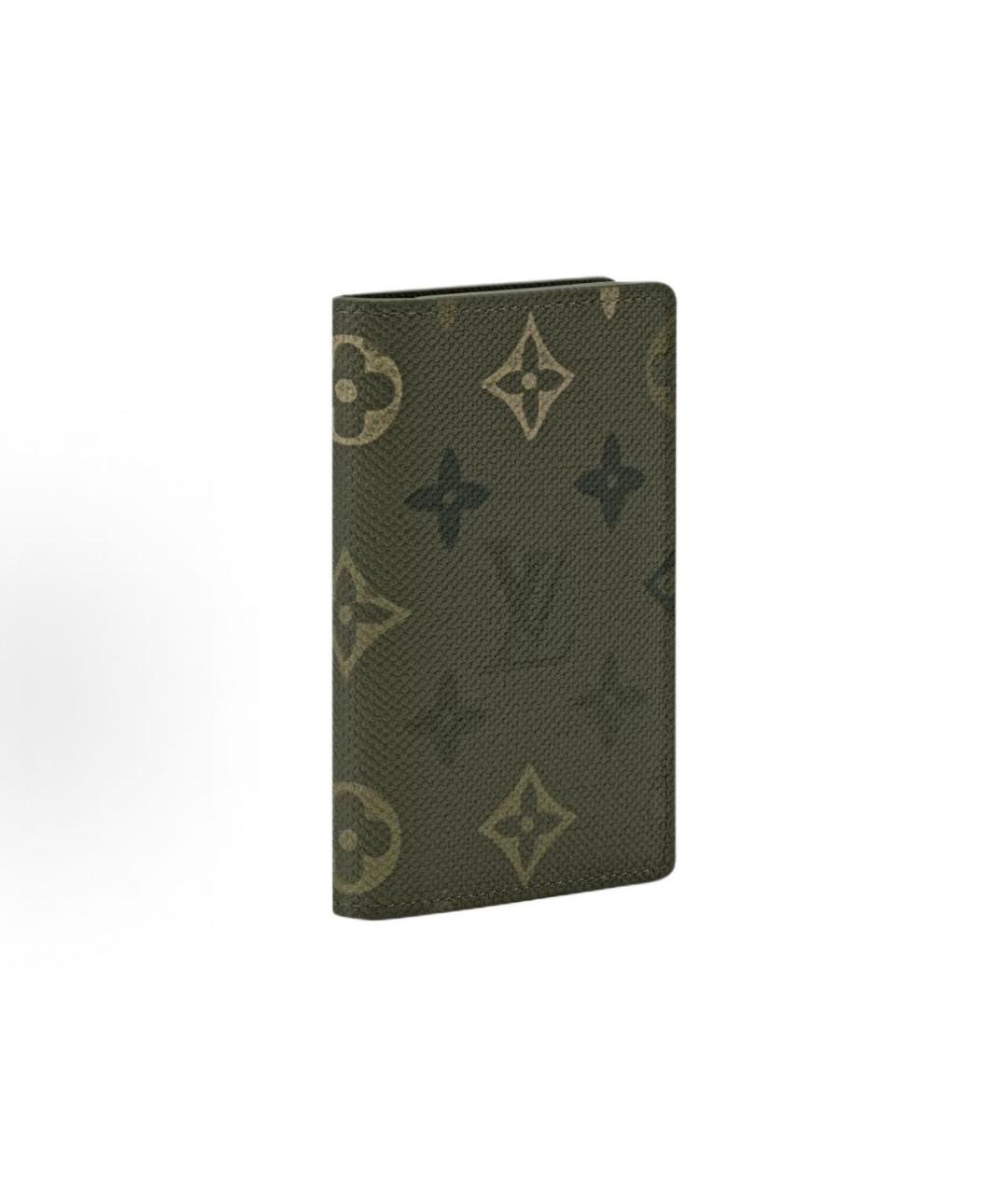 LOUIS VUITTON Хаки кожаный кардхолдер, фото 2