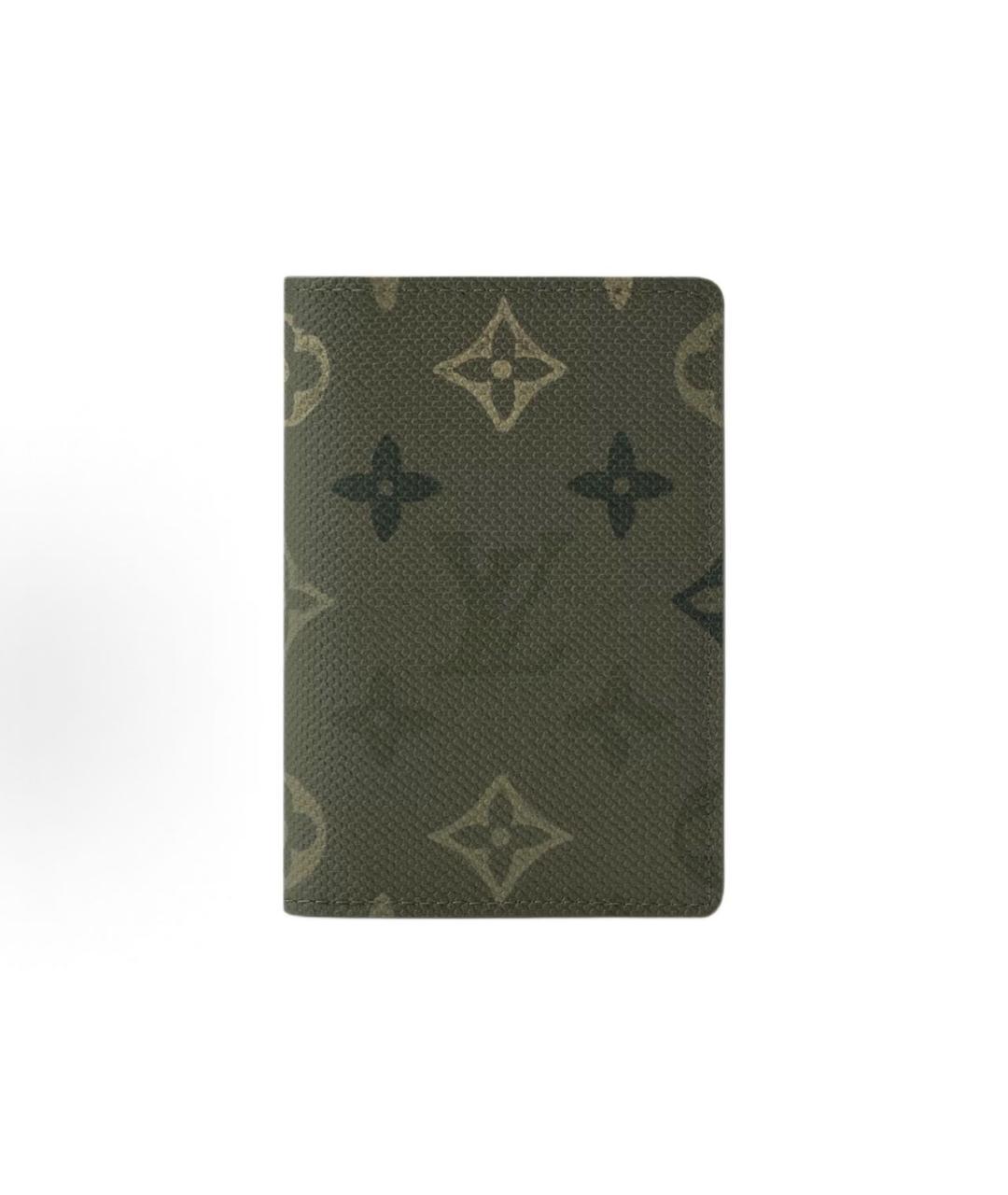 LOUIS VUITTON Хаки кожаный кардхолдер, фото 5