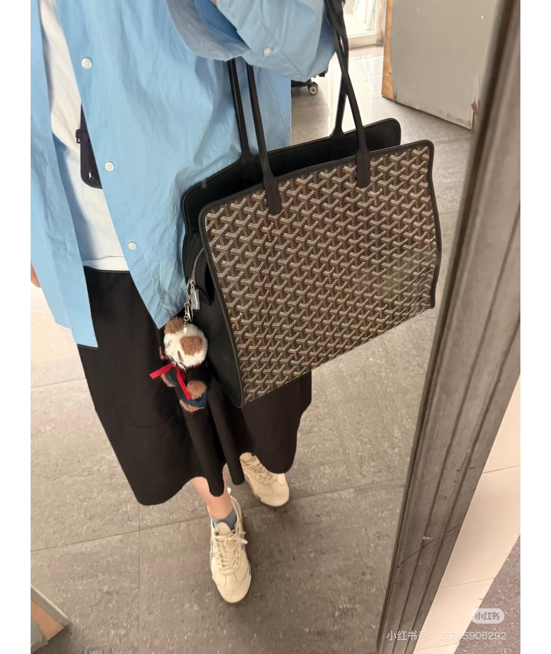 GOYARD Черная деним сумка тоут, фото 6