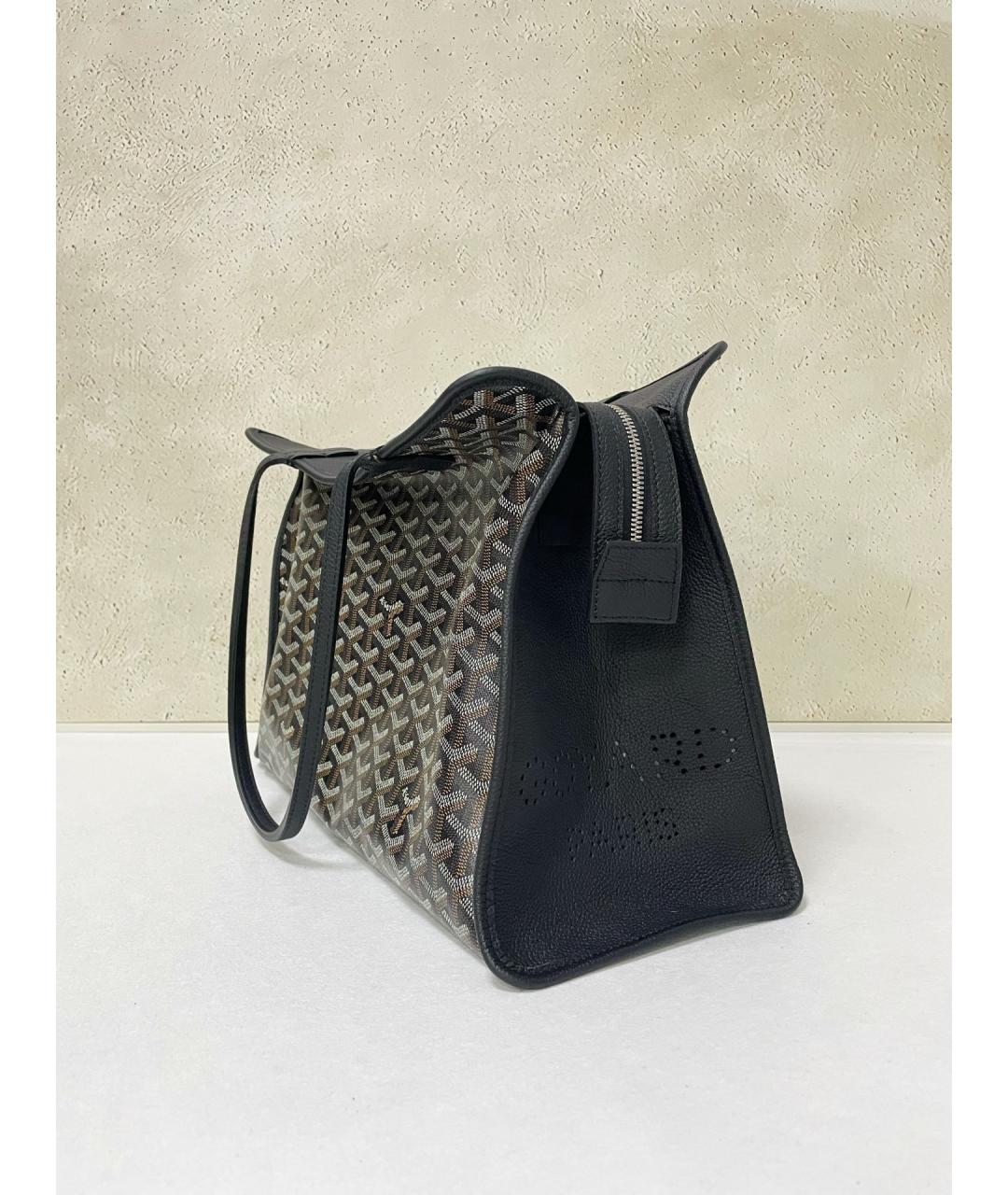 GOYARD Черная деним сумка тоут, фото 4