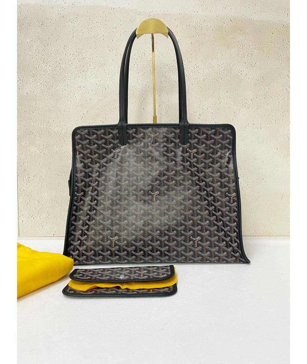 GOYARD Черная деним сумка тоут, фото 7
