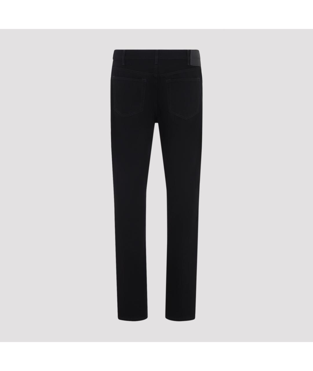 ACNE STUDIOS Черные хлопко-эластановые прямые джинсы, фото 2