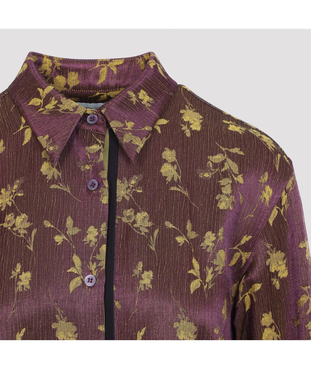 DRIES VAN NOTEN Фиолетовая вискозная рубашка, фото 5