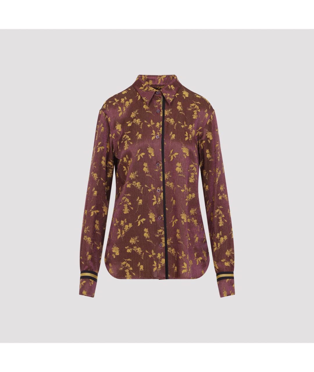 DRIES VAN NOTEN Фиолетовая вискозная рубашка, фото 2