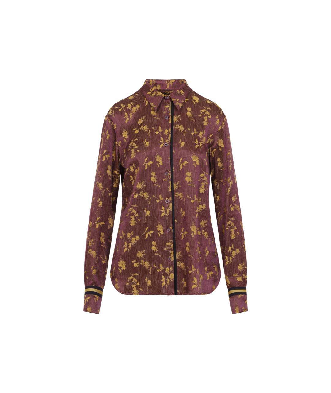 DRIES VAN NOTEN Фиолетовая вискозная рубашка, фото 1