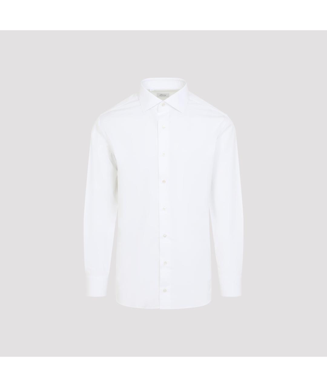 BRIONI Белая хлопковая классическая рубашка, фото 2