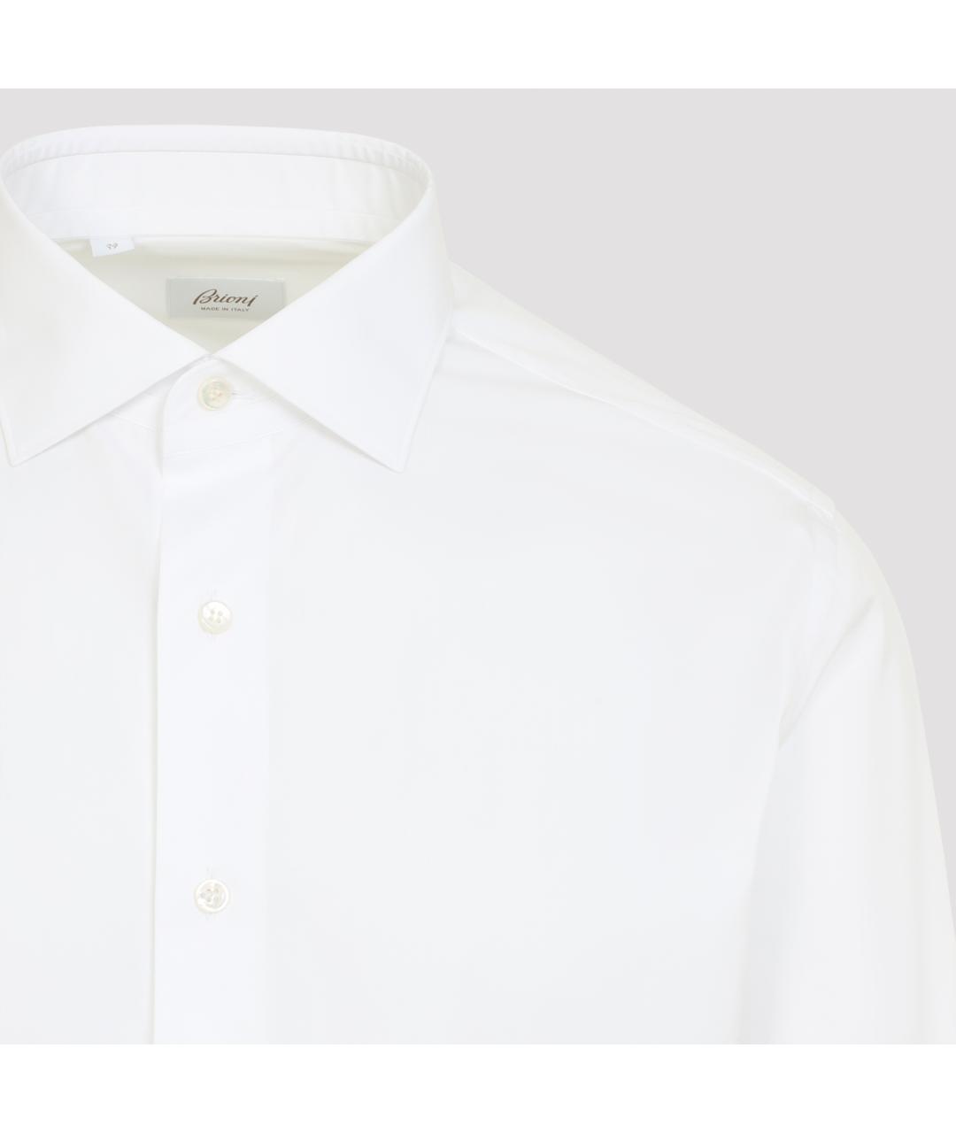 BRIONI Белая хлопковая классическая рубашка, фото 4