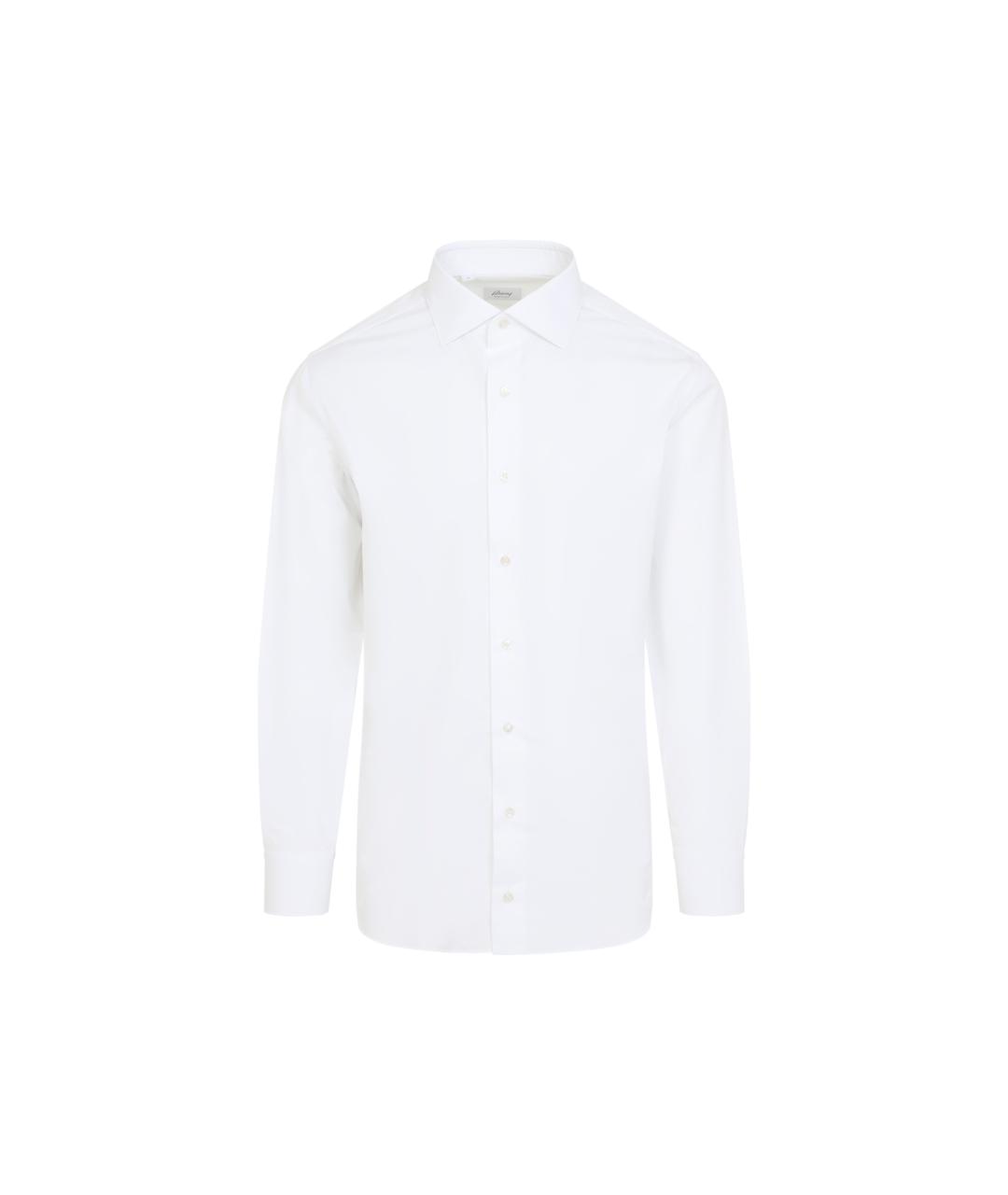 BRIONI Белая хлопковая классическая рубашка, фото 1