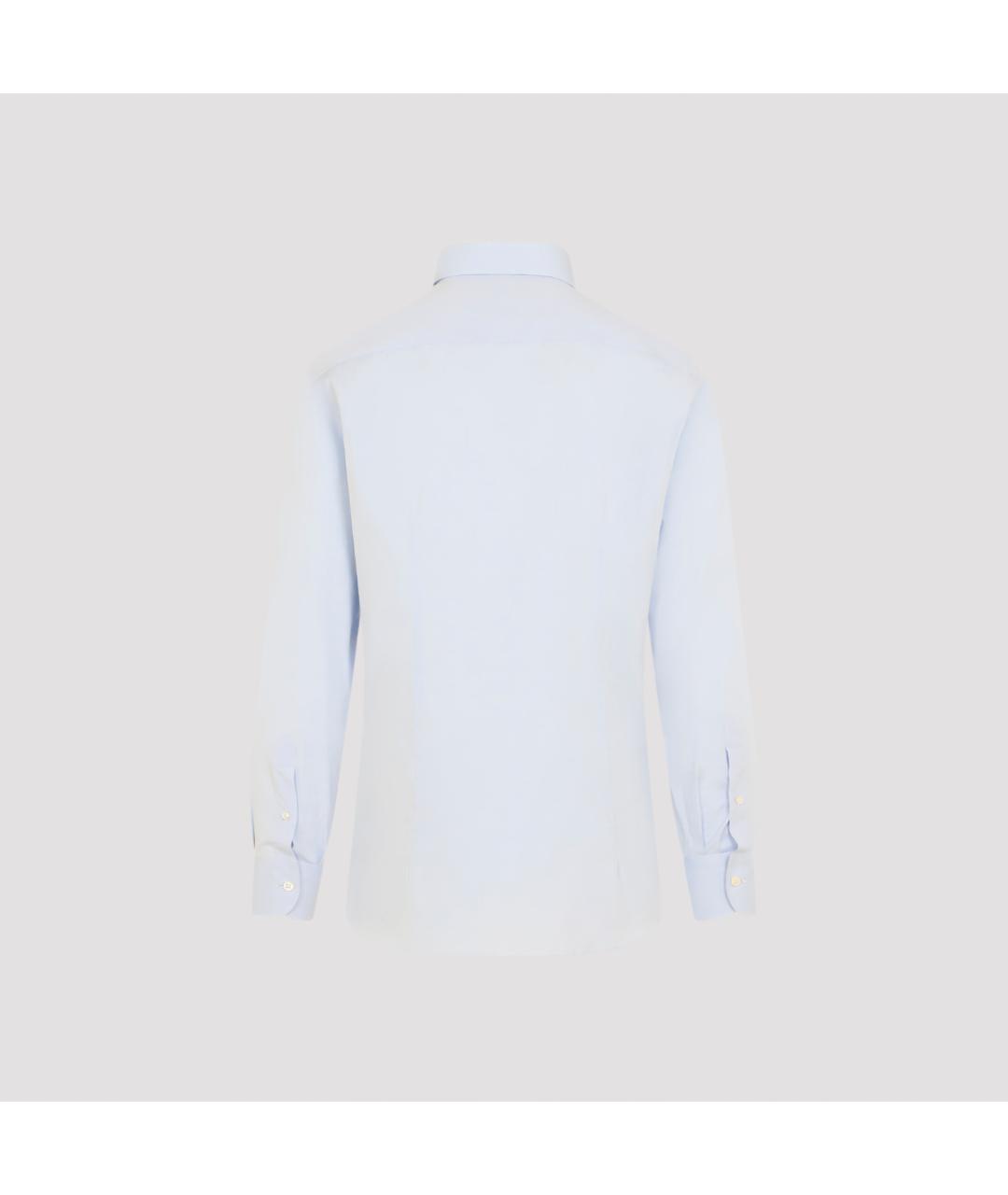 BRIONI Голубая хлопковая классическая рубашка, фото 3