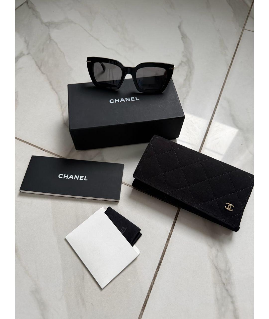 CHANEL Черные солнцезащитные очки, фото 4