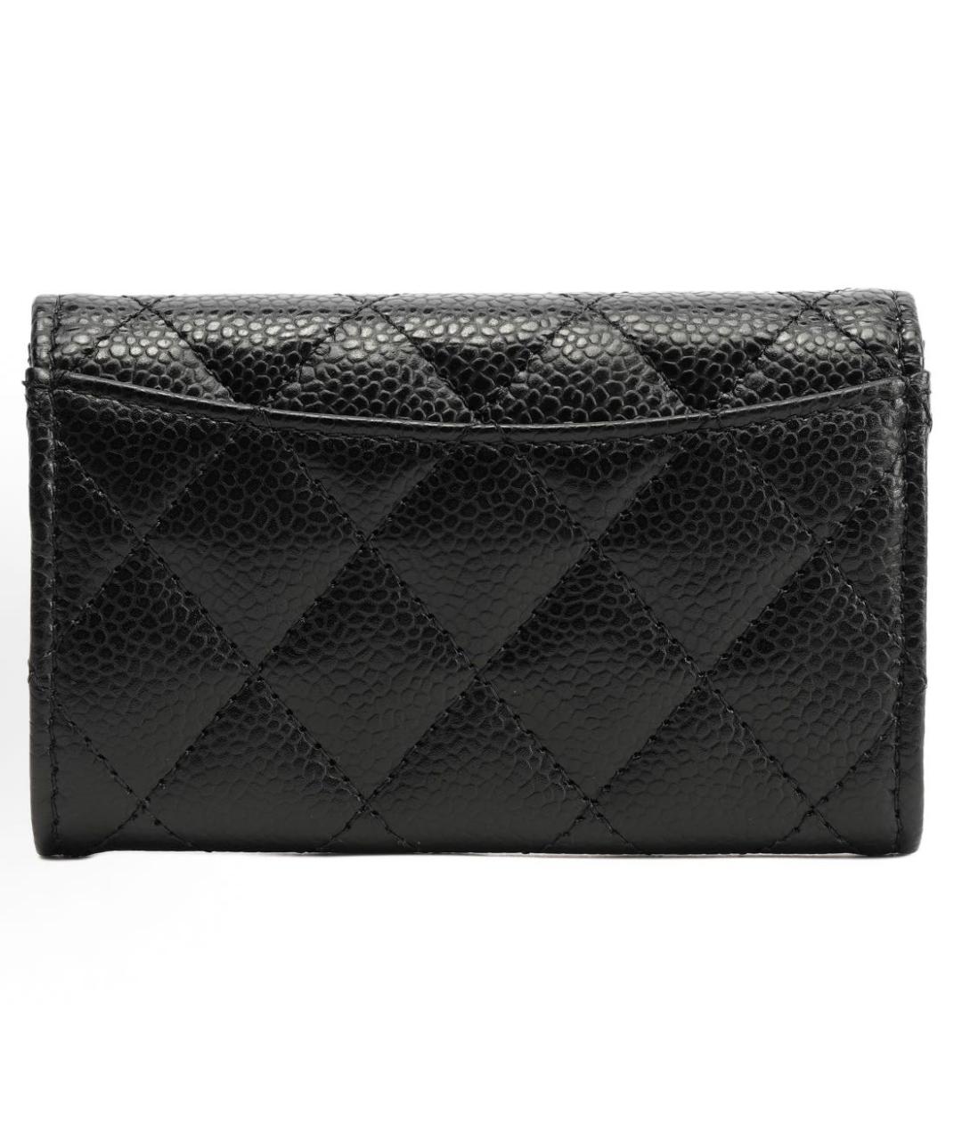 CHANEL Черный кожаный кошелек, фото 2