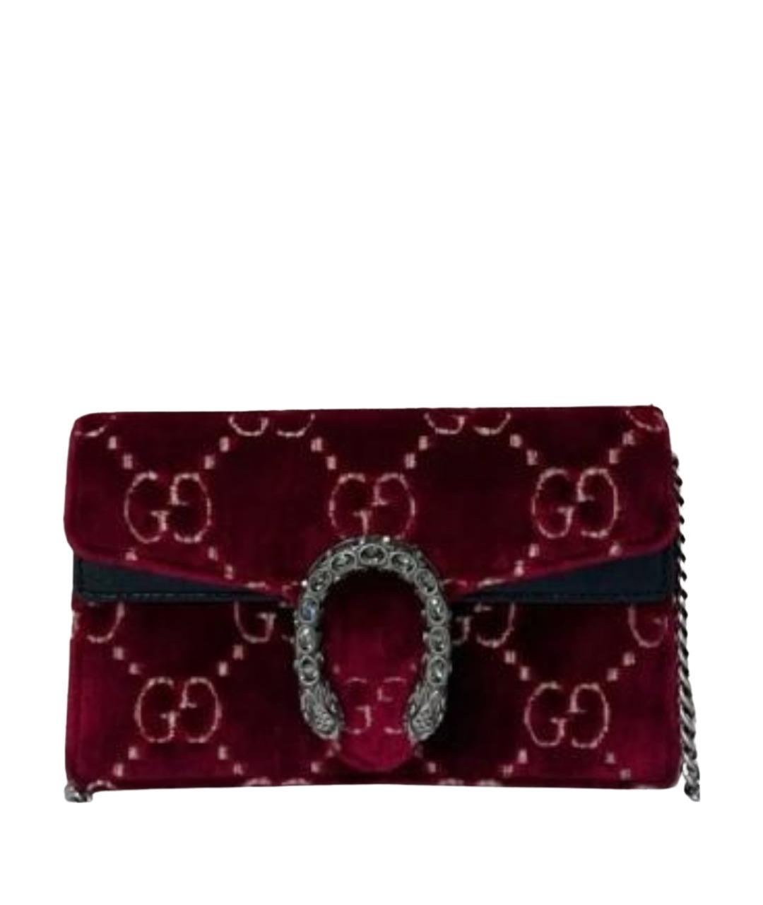 GUCCI Красная бархатная сумка через плечо, фото 1