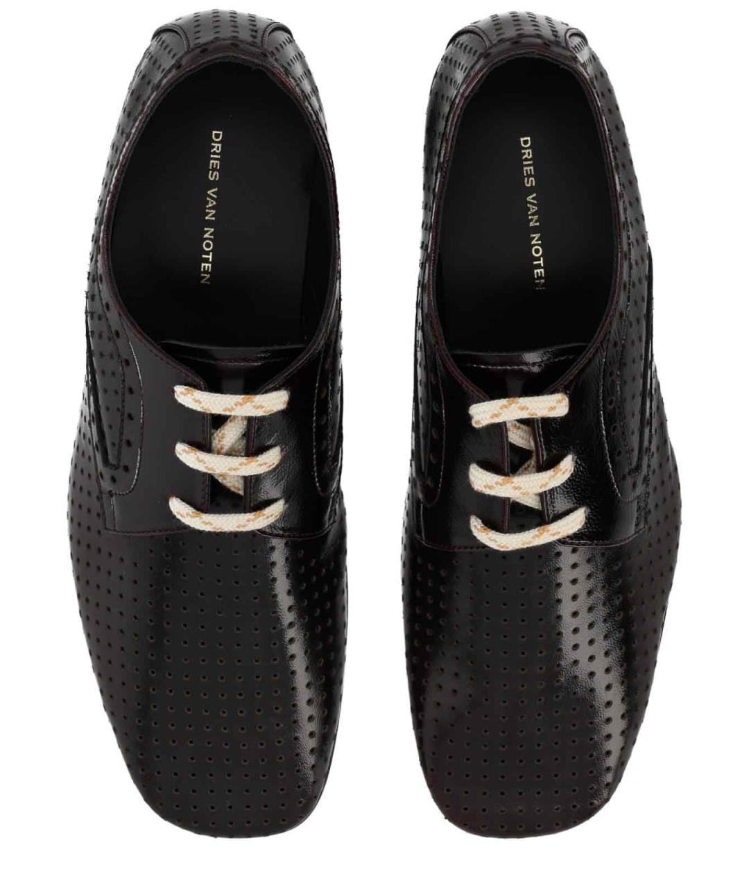 DRIES VAN NOTEN Коричневые кожаные туфли, фото 5