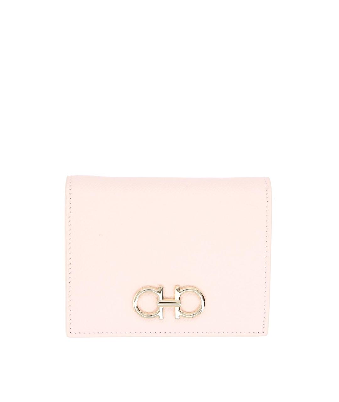 FERRAGAMO Розовый кожаный кошелек, фото 1